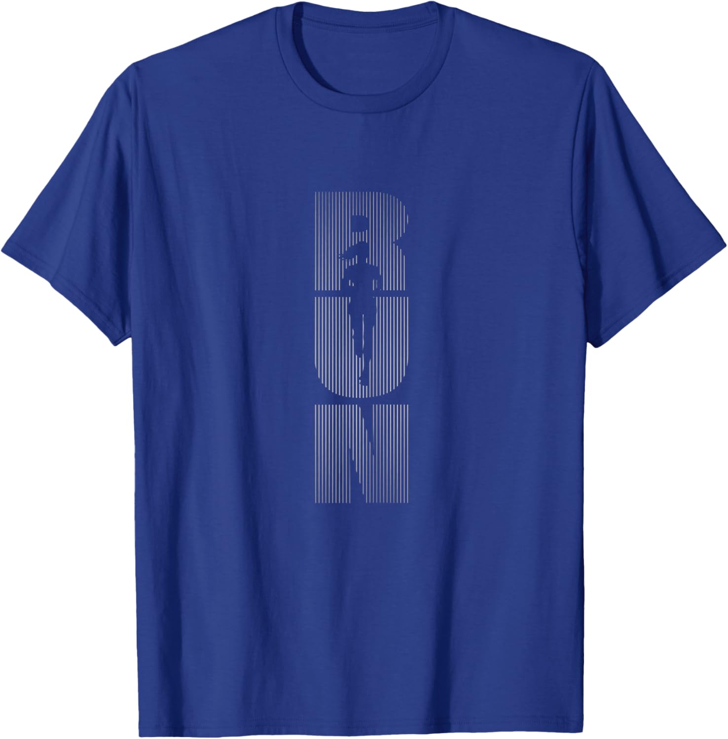 Minimalist Running Girl Runner Silhouette T-Shirt - T-Shirt | Royal