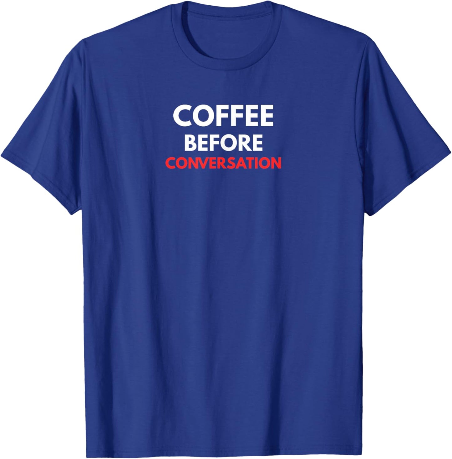 Funny Caffiene with Attitude T-Shirt - T-Shirt | Royal
