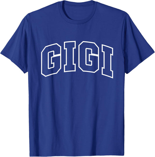 Gigi Funny Athletic Lettering Mother's Day Grandma T-Shirt - T-Shirt | Royal