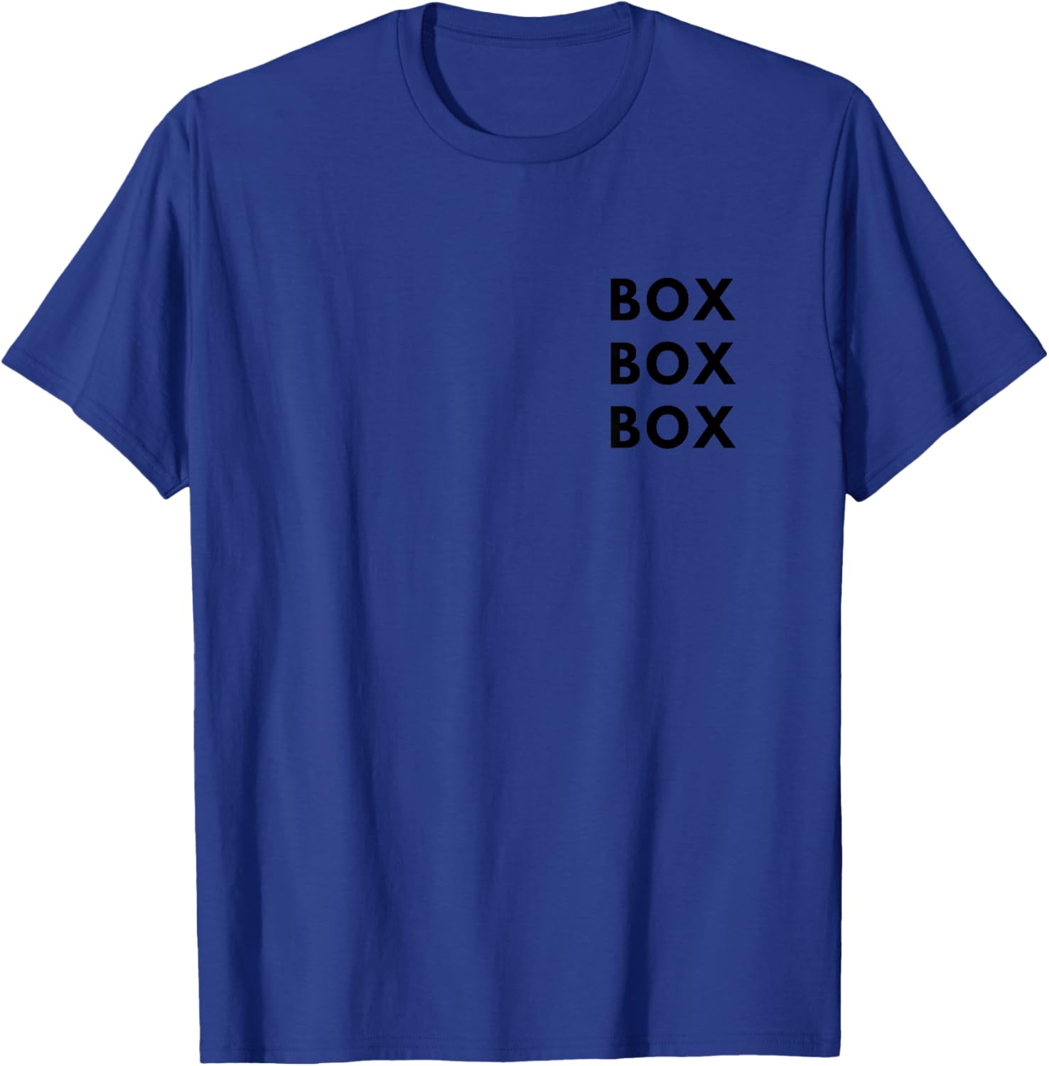 Box Box Racing Design T-Shirt - T-Shirt | Royal