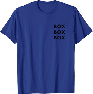 Box Box Racing Design T-Shirt - T-Shirt | Royal