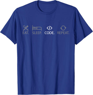 Binary Coding Nerd Computer Science Coder Funny Programmer T-Shirt - T-Shirt | Royal