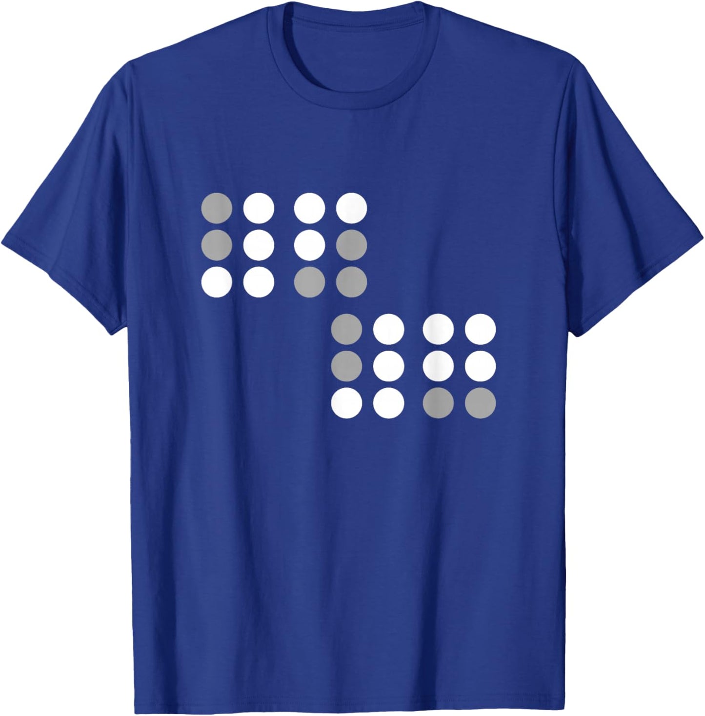 Funny Six Seven 6 7 Meme Unique Design 6 7 in Braille T-Shirt - T-Shirt | Royal