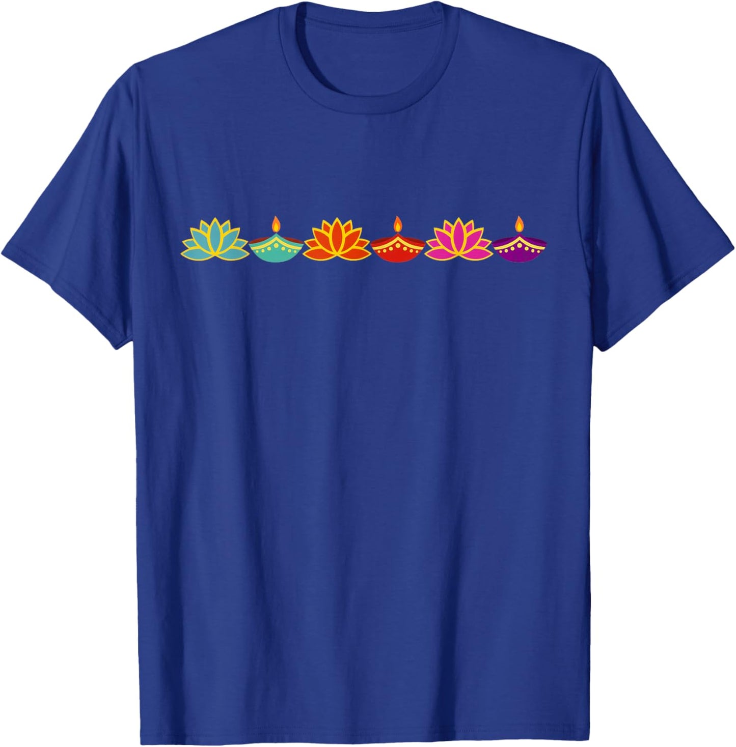 Diwali Hindu Festival Lights Rangoli Diya Colorful Festive T-Shirt - T-Shirt | Royal