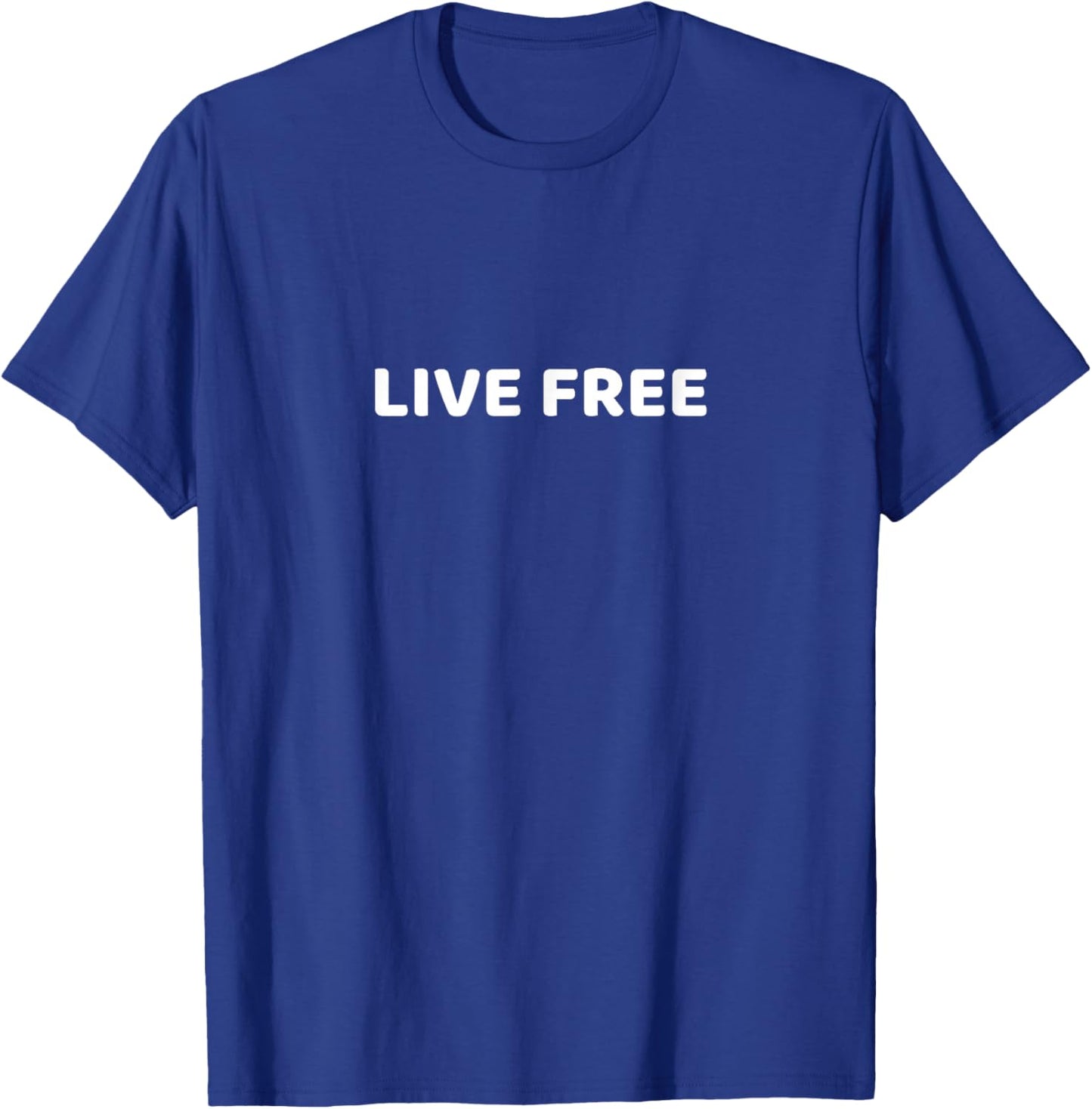 Live Free Christian Conservative Black and White Quote T-Shirt - T-Shirt | Royal