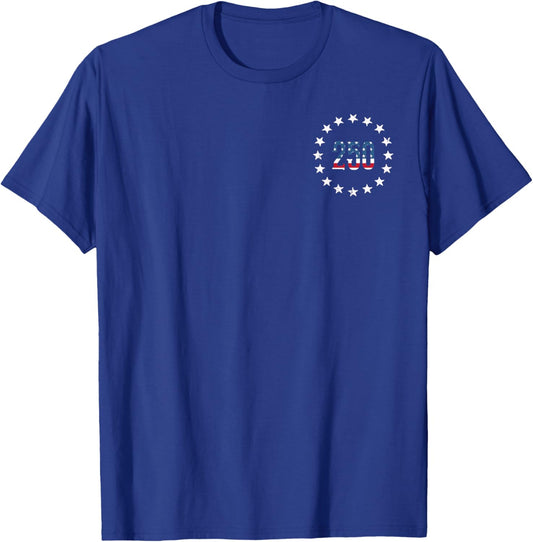 250 USA Flag Stars Pocket 250th Anniversary Men Women Kids T-Shirt - T-Shirt | Royal