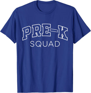 Pre-K Squad Preschooler First Day of Preschool T-Shirt - T-Shirt | Royal