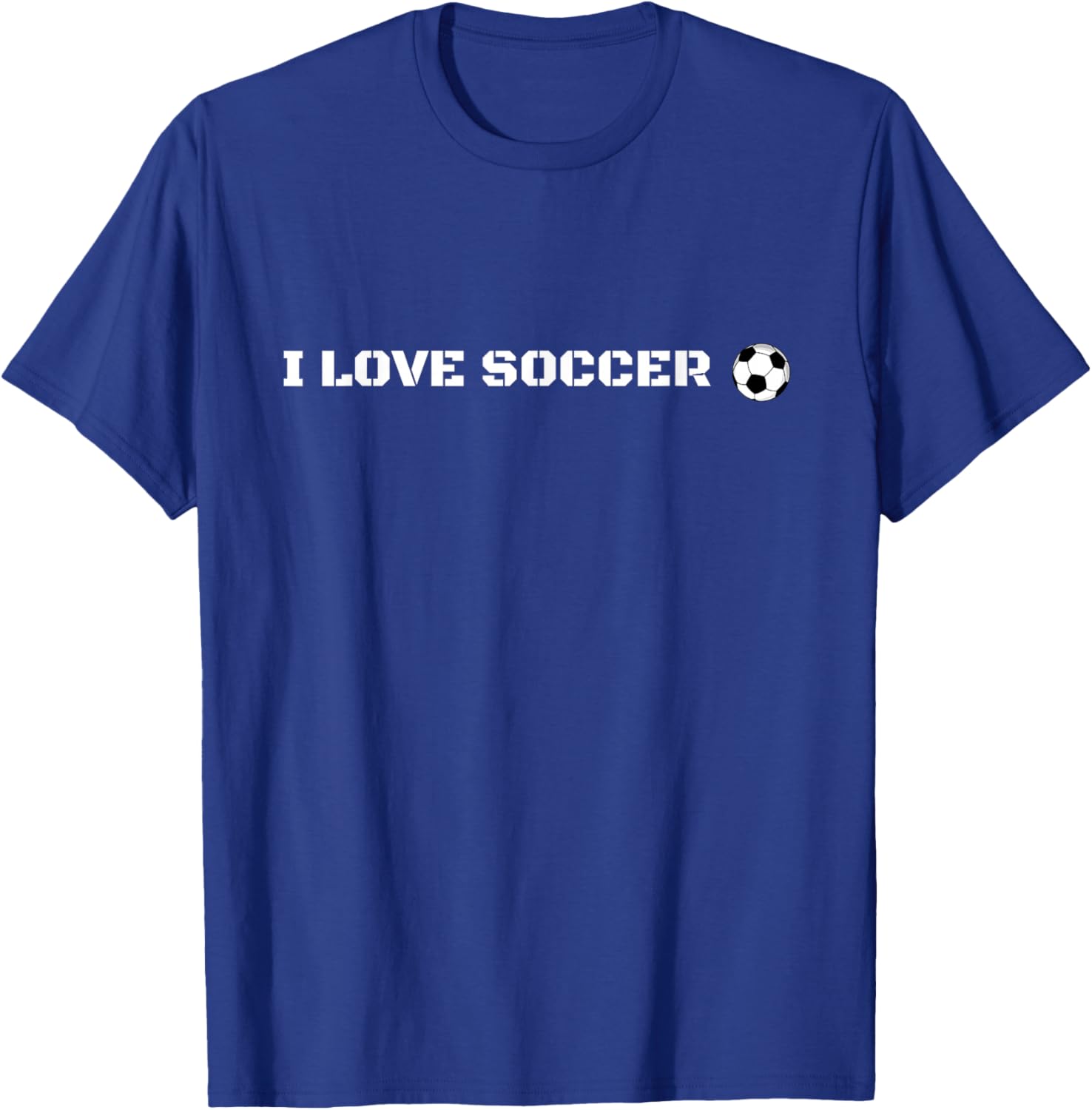 I Love Soccer Cute Soccer Lover Athlete Team Fan Shirt T-Shirt - T-Shirt | Royal