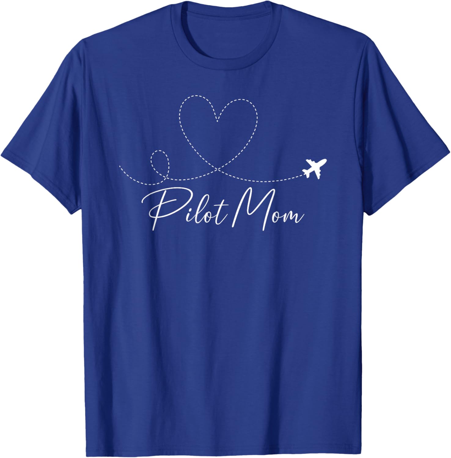 Pilot Mom of A Pilot Mama Heart Pilot Mother T-Shirt - T-Shirt | Royal