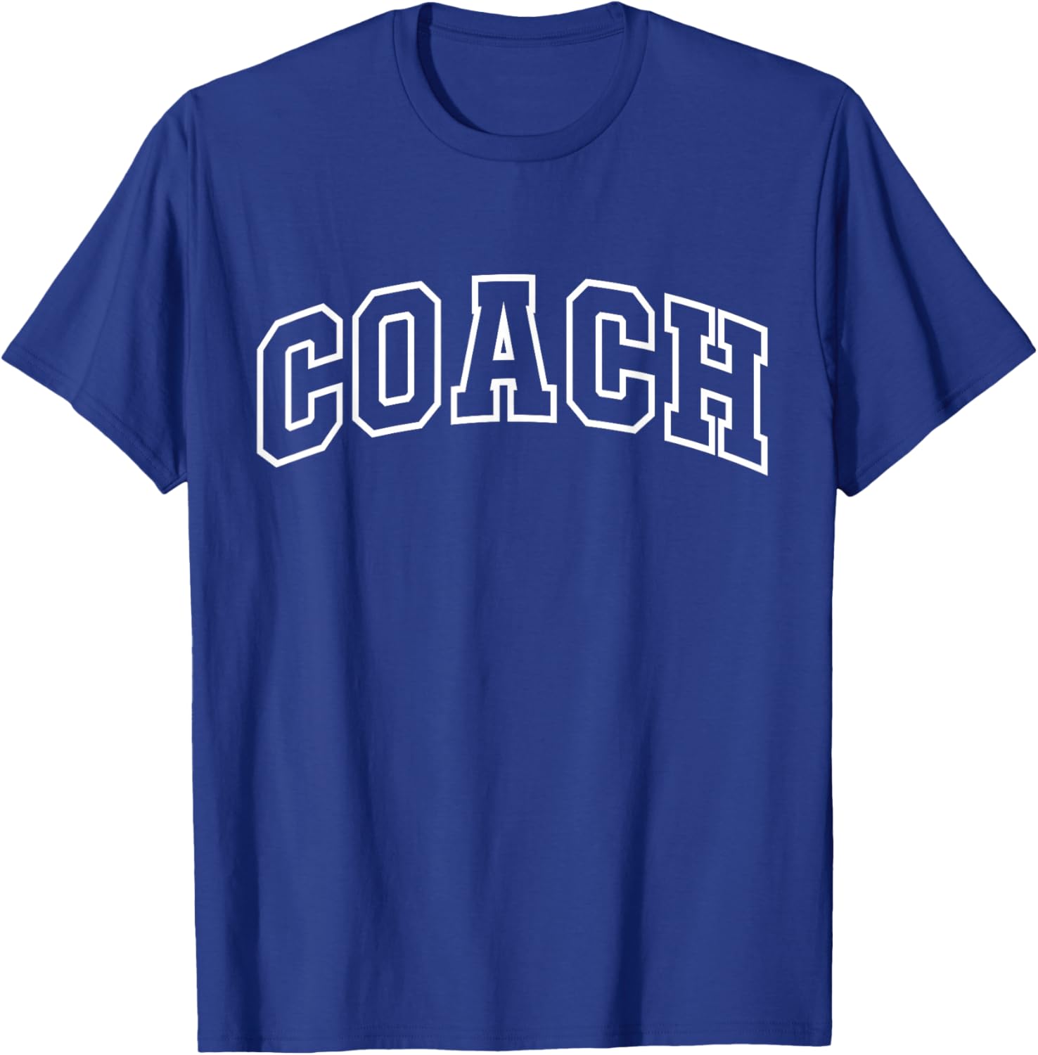 Coach Funny Athletic Lettering Trainer Men Women T-Shirt - T-Shirt | Royal