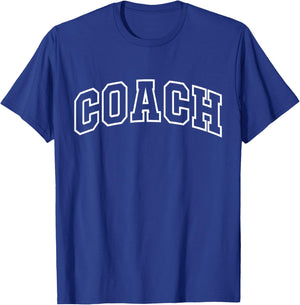 Coach Funny Athletic Lettering Trainer Men Women T-Shirt - T-Shirt | Royal