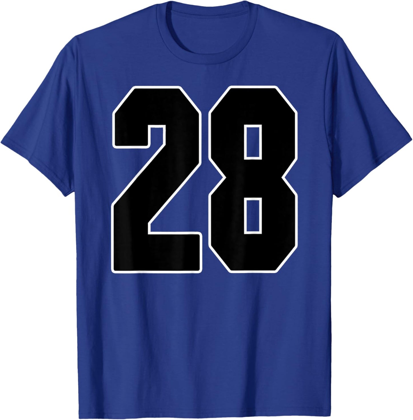 Big #28 Jersey Number 28 Uniform Biggest Fan Favorite Player T-Shirt - T-Shirt | Royal