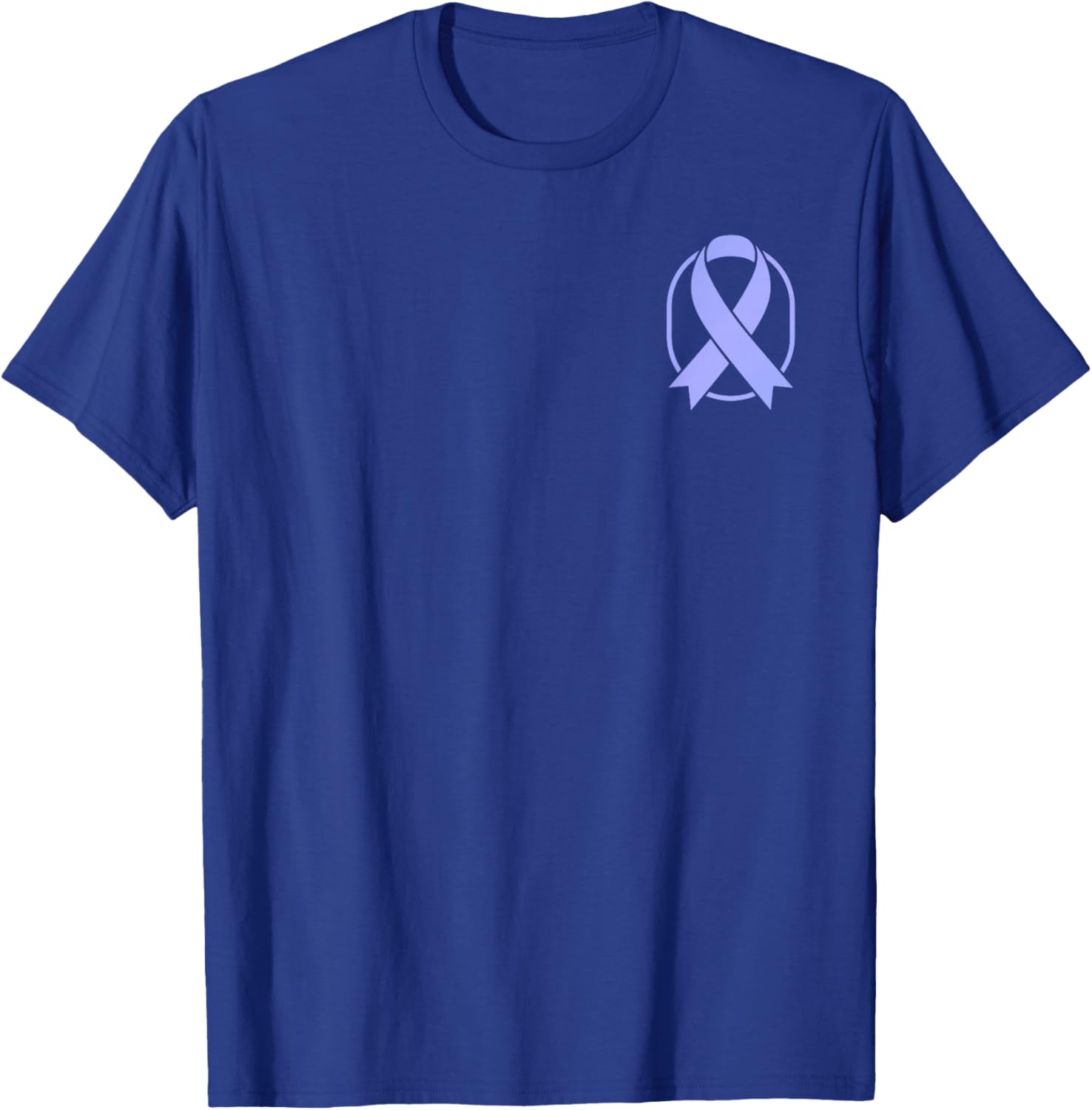 Periwinkle Ribbon Stomach Cancer Awareness T-Shirt - T-Shirt | Royal