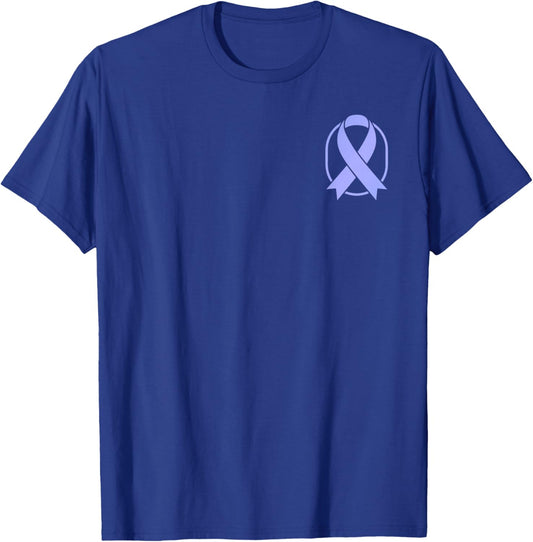 Periwinkle Ribbon Stomach Cancer Awareness T-Shirt - T-Shirt | Royal
