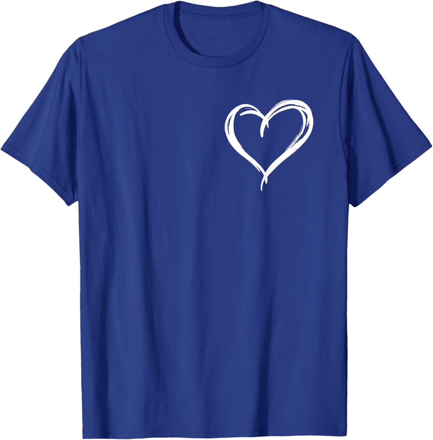 Valentines Day Heart Love Couple Romantic Art Graphic T-Shirt - T-Shirt | Royal