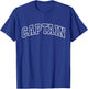 Captain Funny Athletic Lettering Boating Gifts Men Women T-Shirt - T-Shirt | Royal