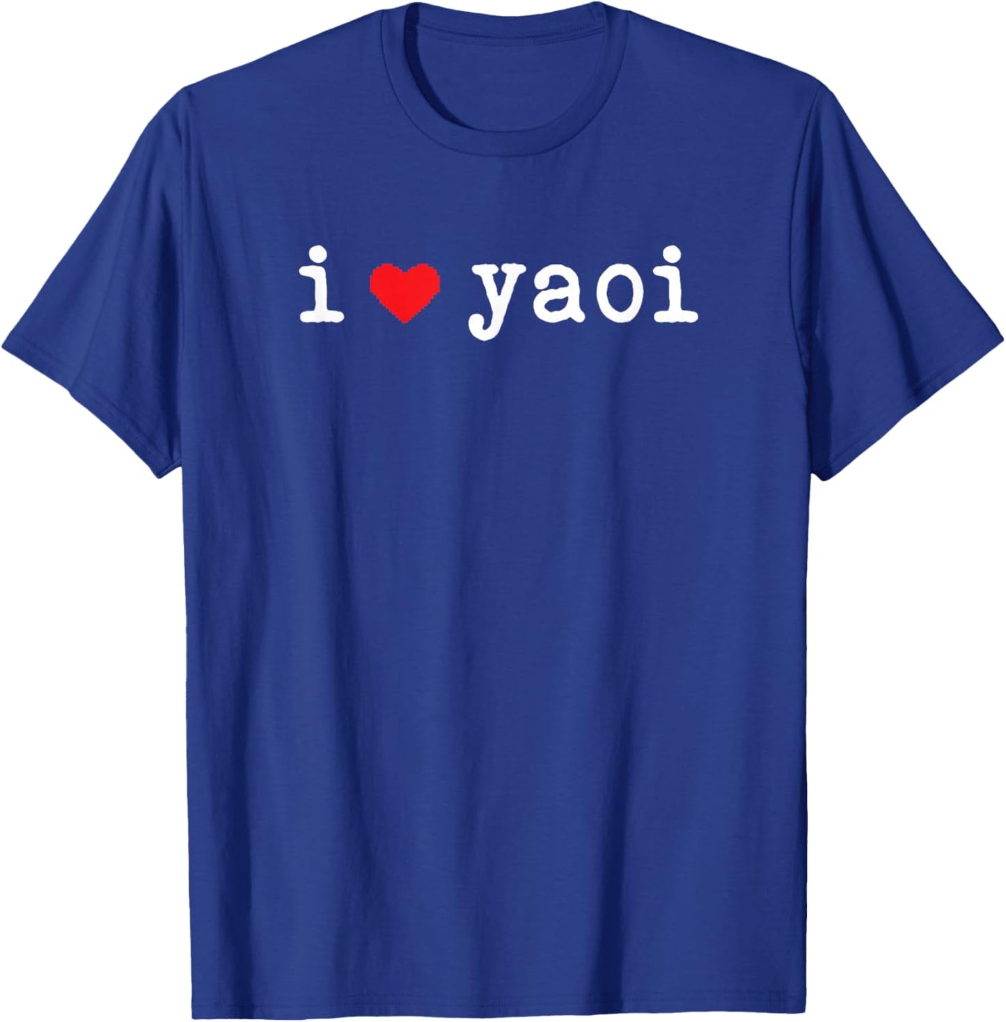I Love Yaoi Funny Love Red Heart Minimalist T-Shirt - T-Shirt | Royal