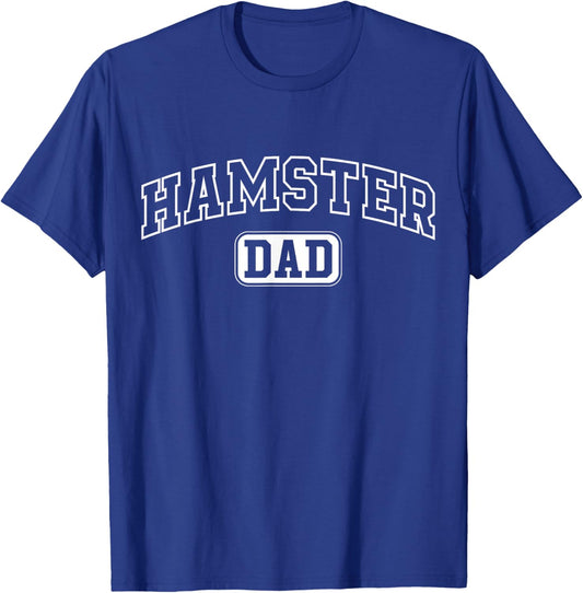 Hamster Dad Funny Athletic Lettering Pet Owner Father T-Shirt - T-Shirt | Royal