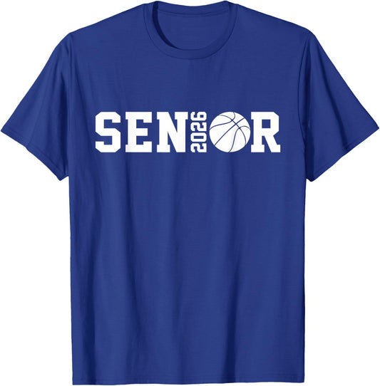 Graduate Senior Class of 2026 Basketball Player Graduation T-Shirt - T-Shirt | Royal