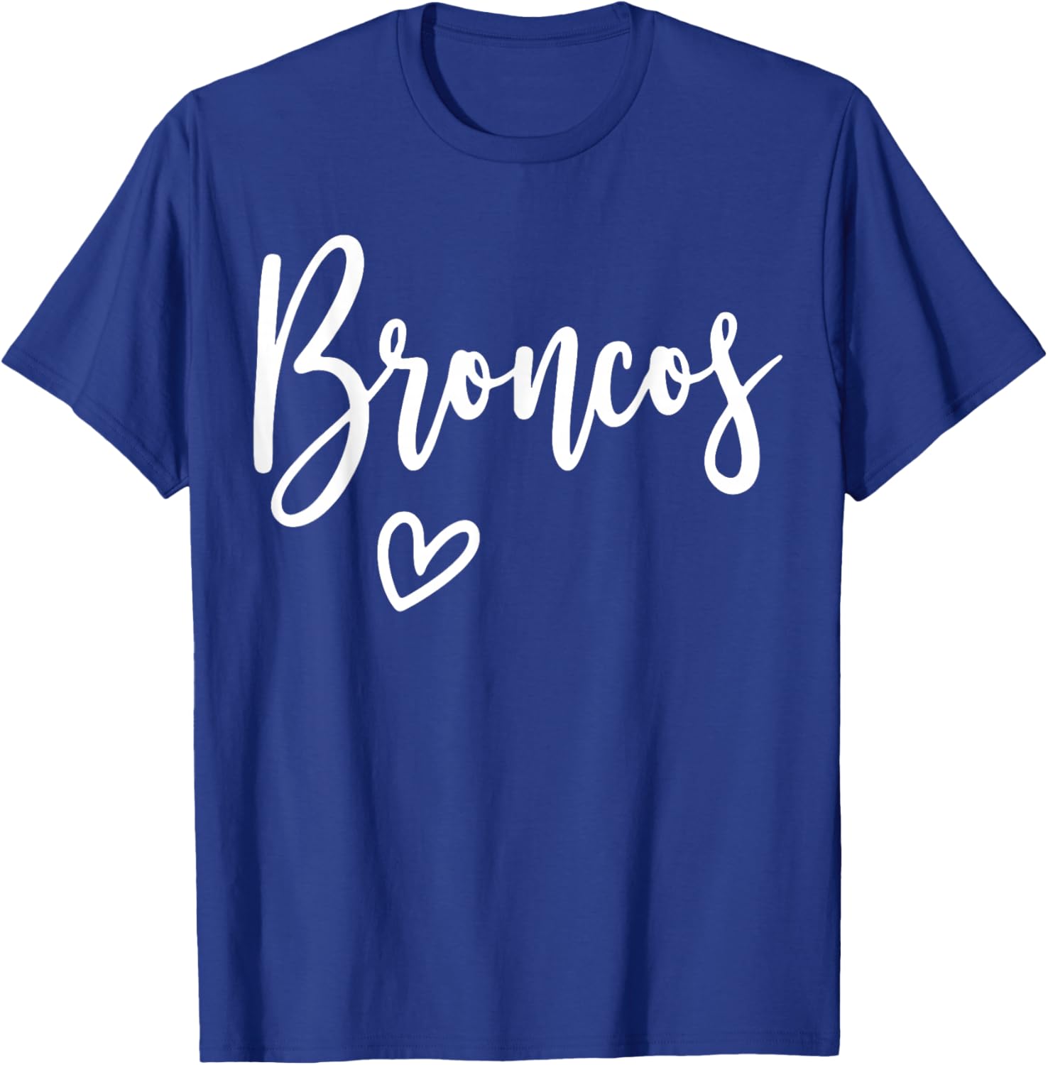 Vintage Broncos Last Name Heart Gift Women Kids T-Shirt - T-Shirt | Royal