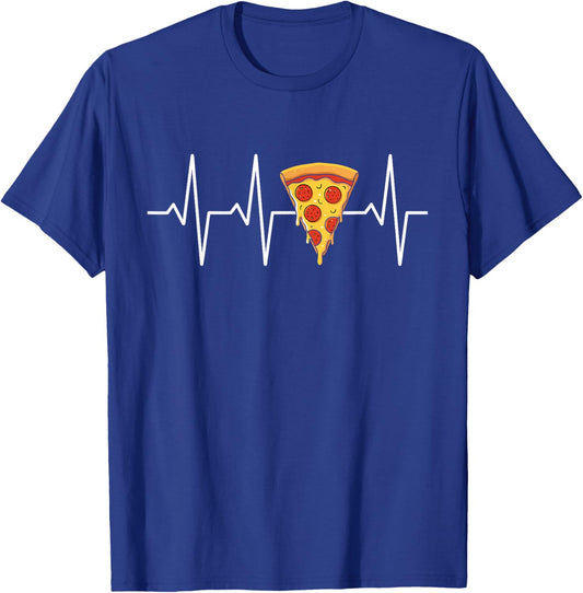 Pizza Heartbeat Funny for Pizza Lovers T-Shirt - T-Shirt | Royal