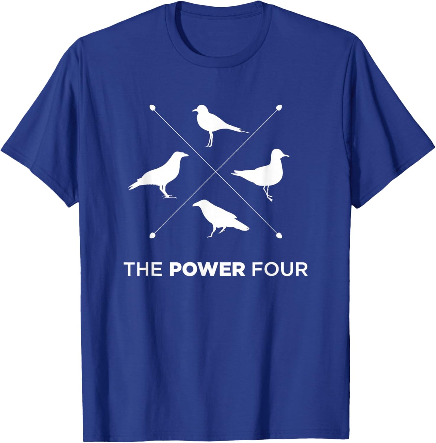 The Power Four Ravens Gull Killdeer Birds T-Shirt - T-Shirt | Royal