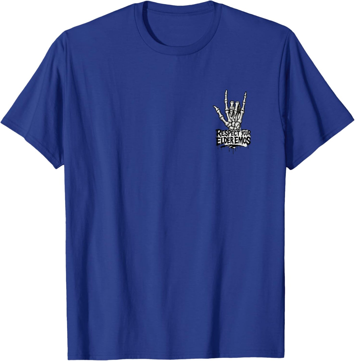 Vintage Respect Your Elder Emos Cool Classic Skelton Love T-Shirt - T-Shirt | Royal