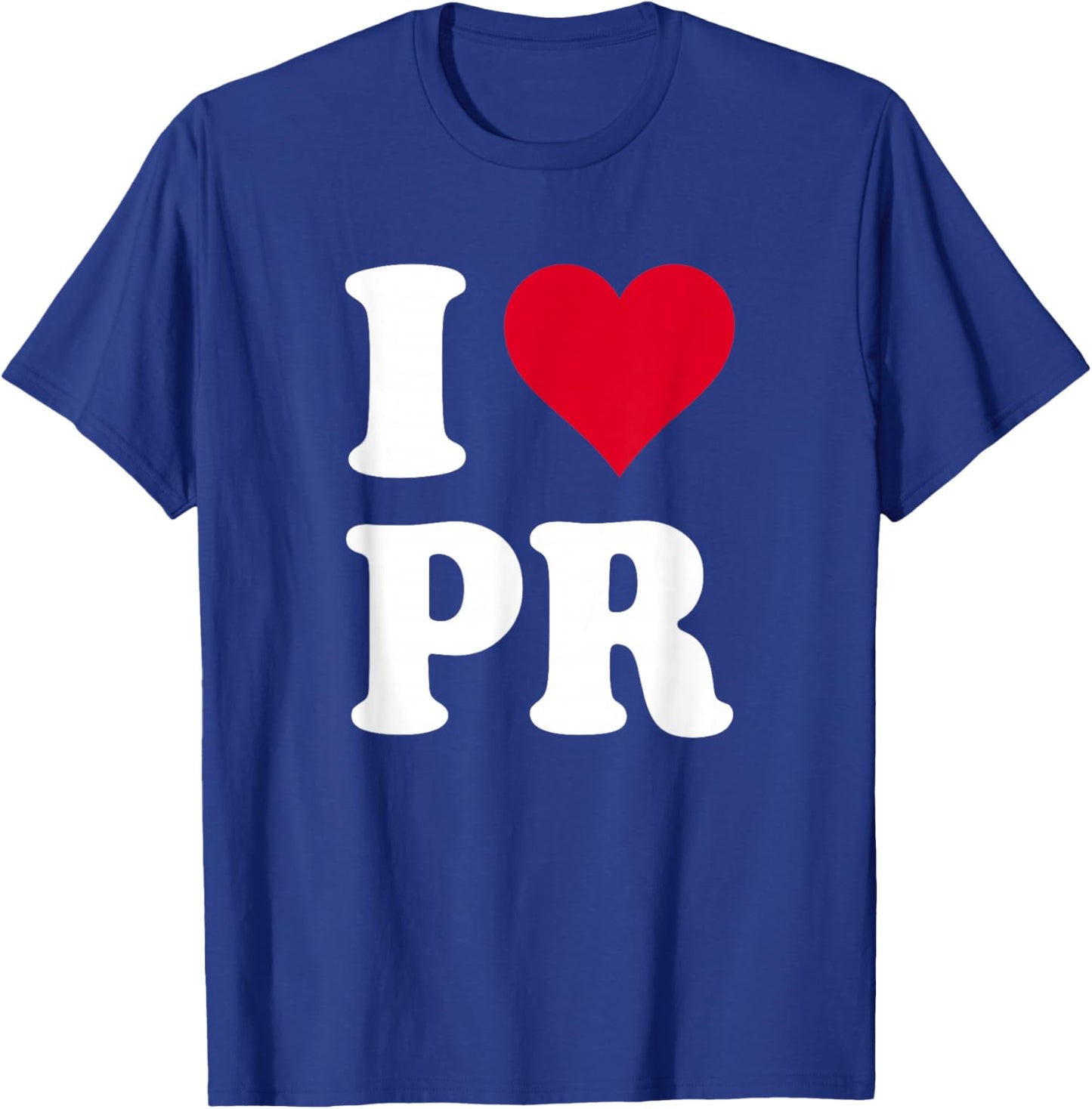 Red Heart I Love PR T-Shirt - T-Shirt | Royal