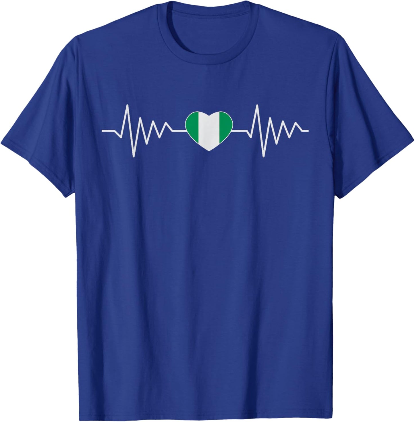 Nigeria Proud Heritage Heart National Nigerian Flag Roots T-Shirt - T-Shirt | Royal