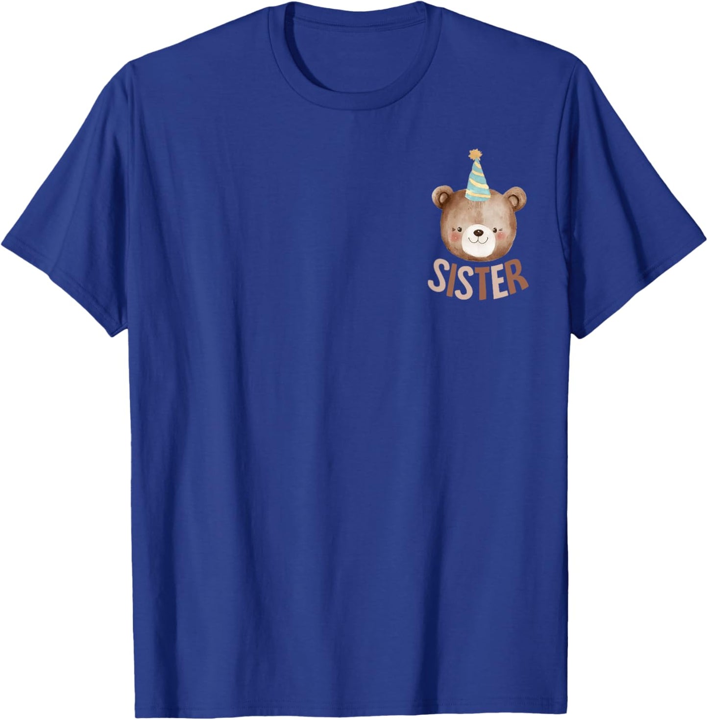 Sister Teddy Bear 1st Birthday Boy Girl Family Matching T-Shirt - T-Shirt | Royal