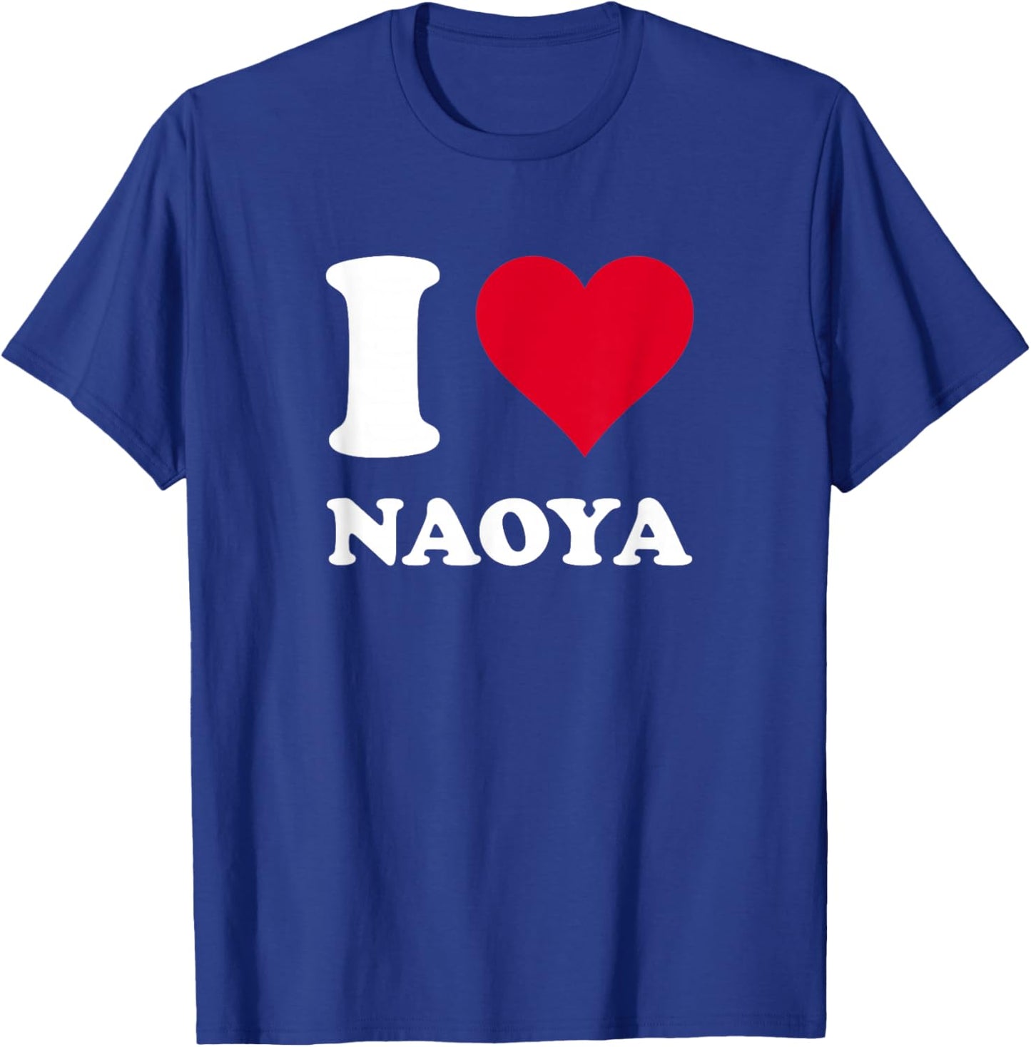 Red Heart I Love Naoya T-Shirt - T-Shirt | Royal