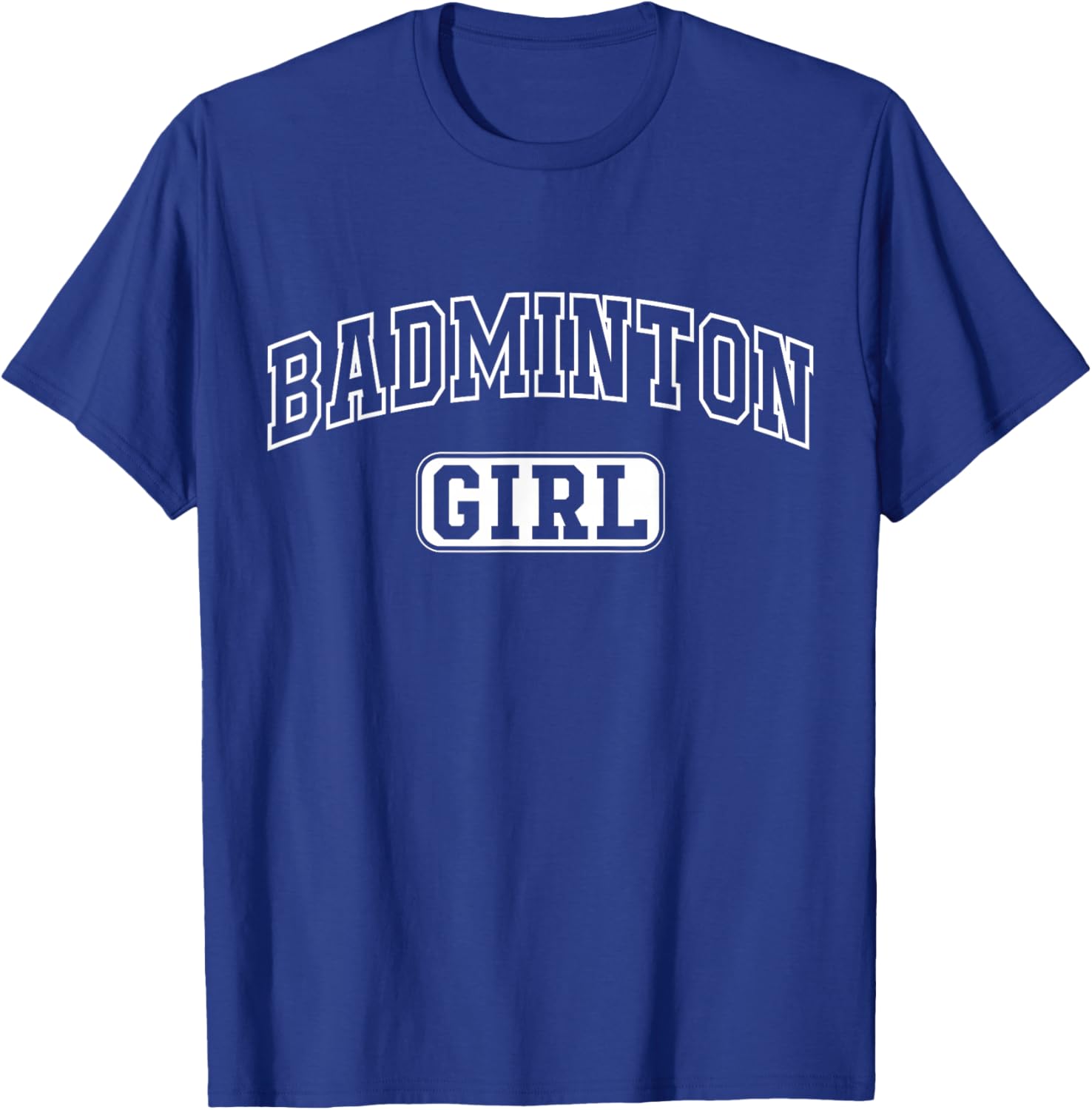 Badminton Girl Funny Athletic Lettering Daughter Youth Kids T-Shirt - T-Shirt | Royal
