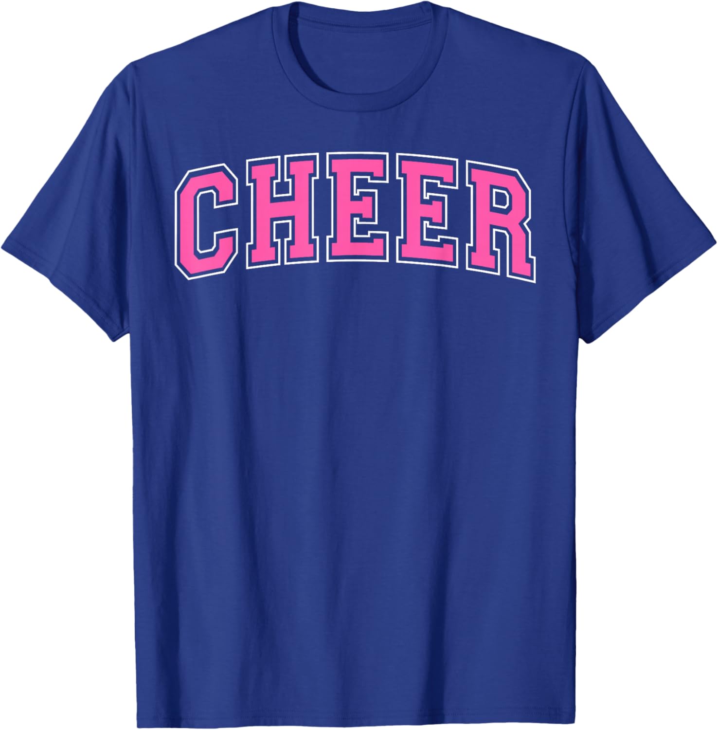 Cheer Varsity Pink and White Cheerleader Cheerleading T-Shirt - T-Shirt | Royal