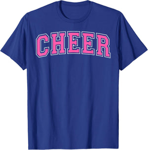 Cheer Varsity Pink and White Cheerleader Cheerleading T-Shirt - T-Shirt | Royal