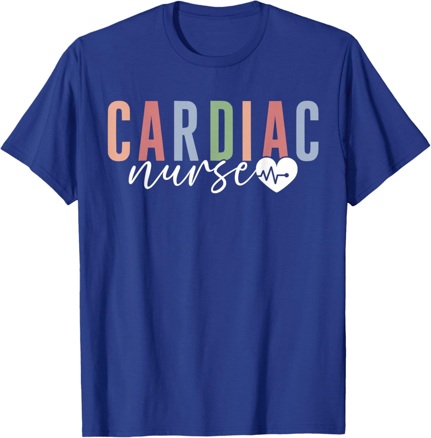 Cardiac Nurse Boho Cardiology Nurse Cardiac Nursing T-Shirt - T-Shirt | Royal