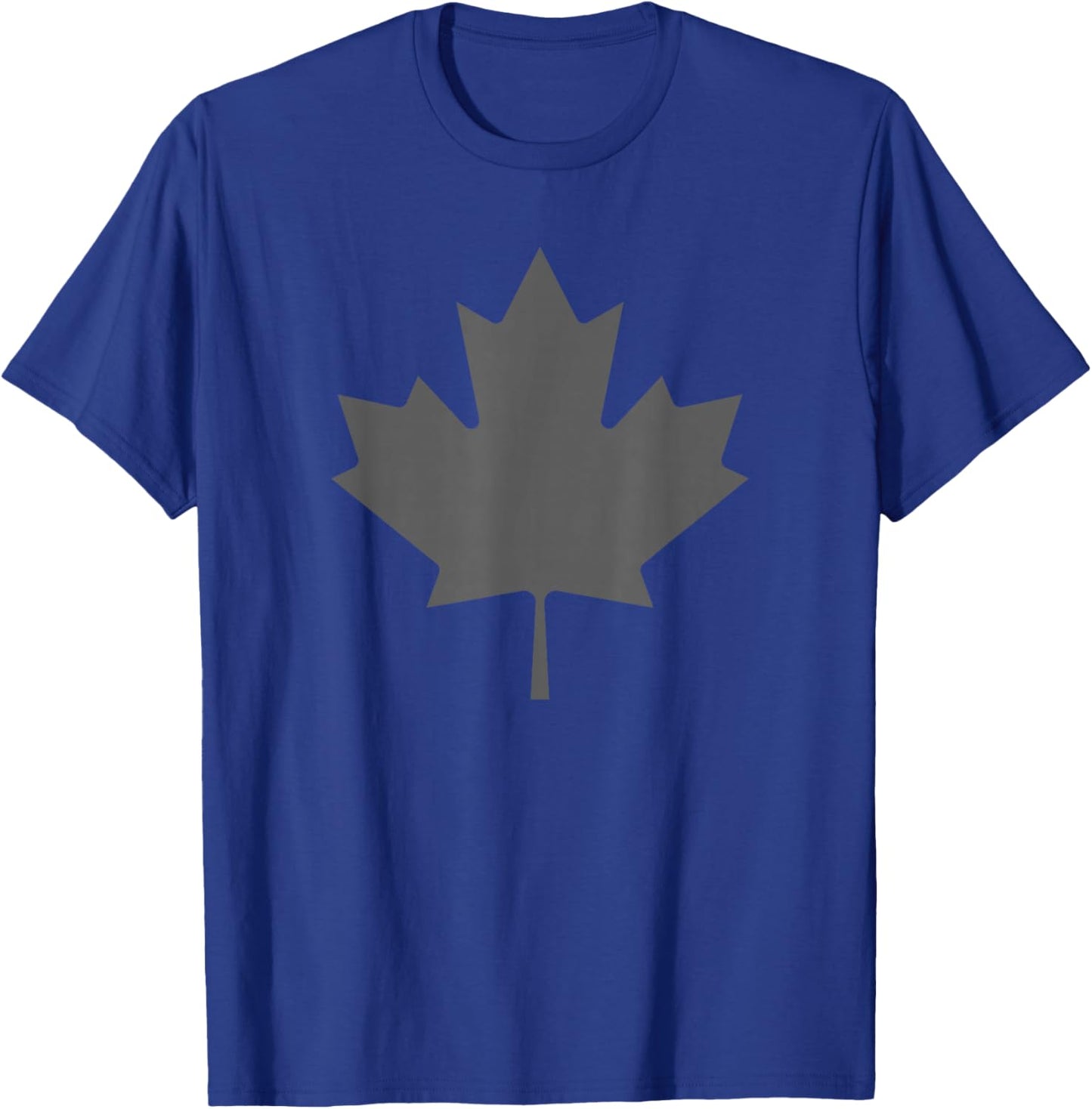 Black Canada Flag Minimal Leaf Proud Canadian Pride T-Shirt - T-Shirt | Royal