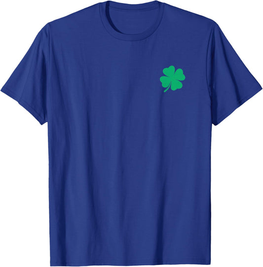 Four Leaf Clover Pocket Irish Shamrock St.Patricks Day Green T-Shirt - T-Shirt | Royal