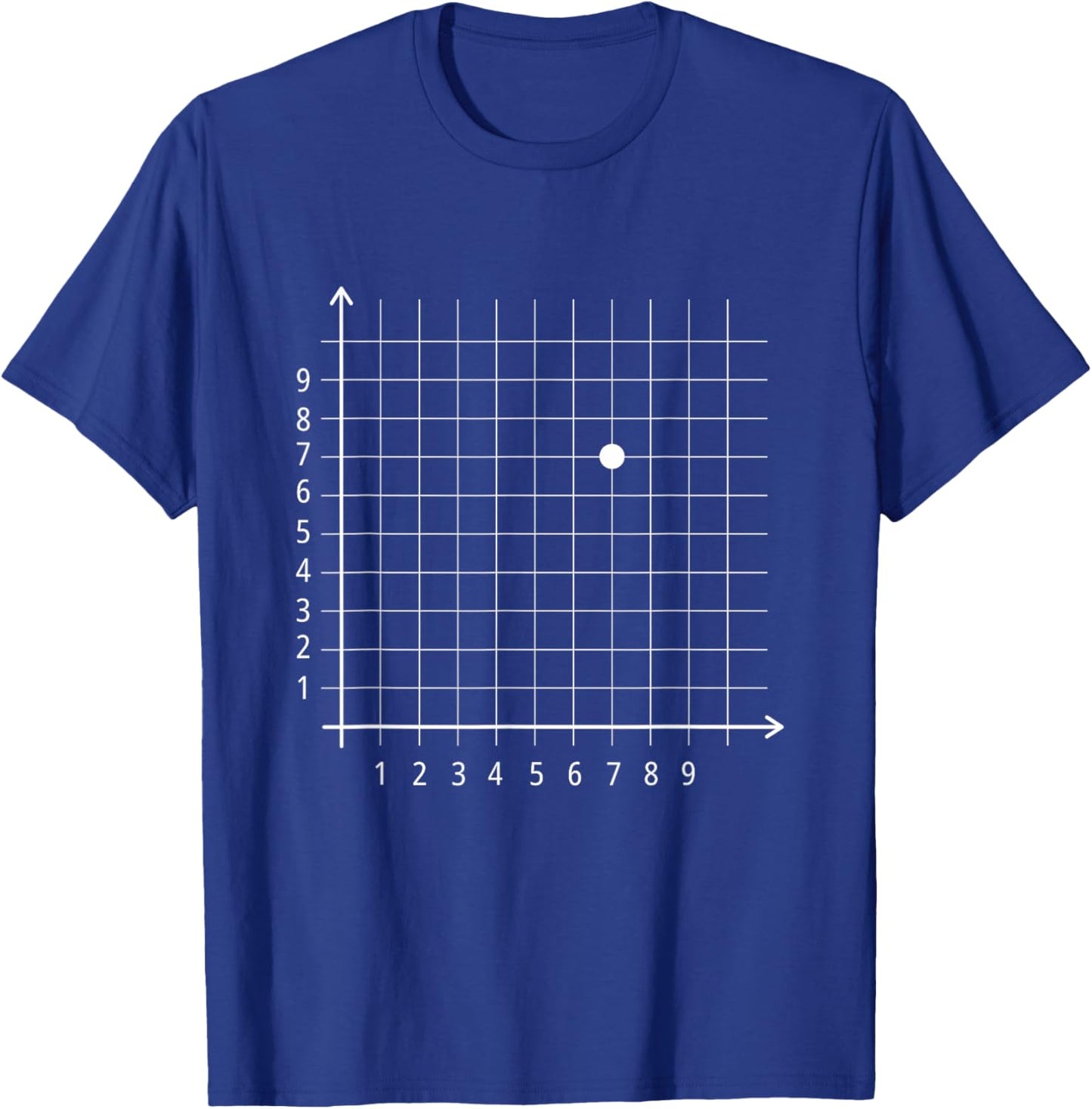 Coordinate Six Seven Math Graphing Humor Classroom Joke T-Shirt - T-Shirt | Royal