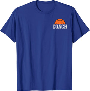 Basketball Coach Pocket Graphic Bball Team Trainer Coaching T-Shirt - T-Shirt | Royal