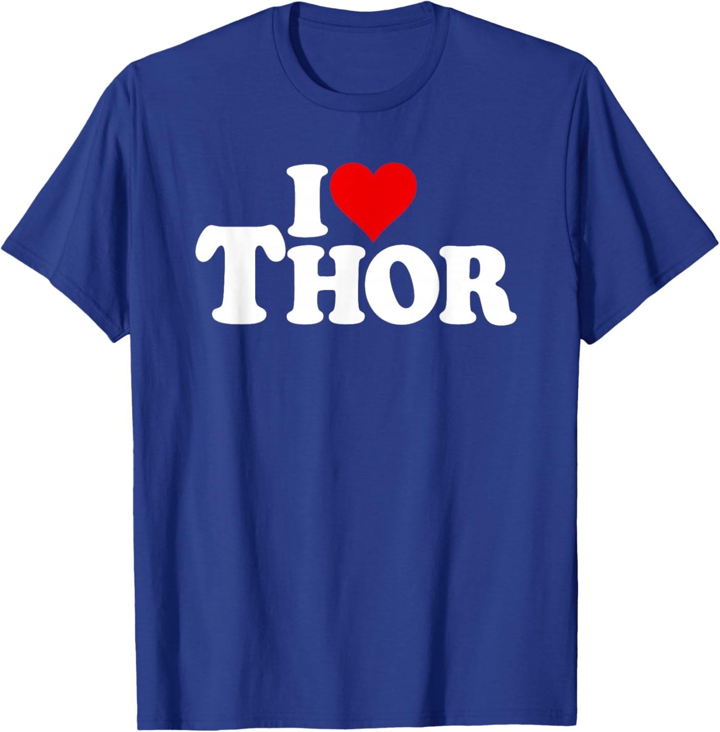 I Love Heart Thor Name ON A T-Shirt - T-Shirt | Royal