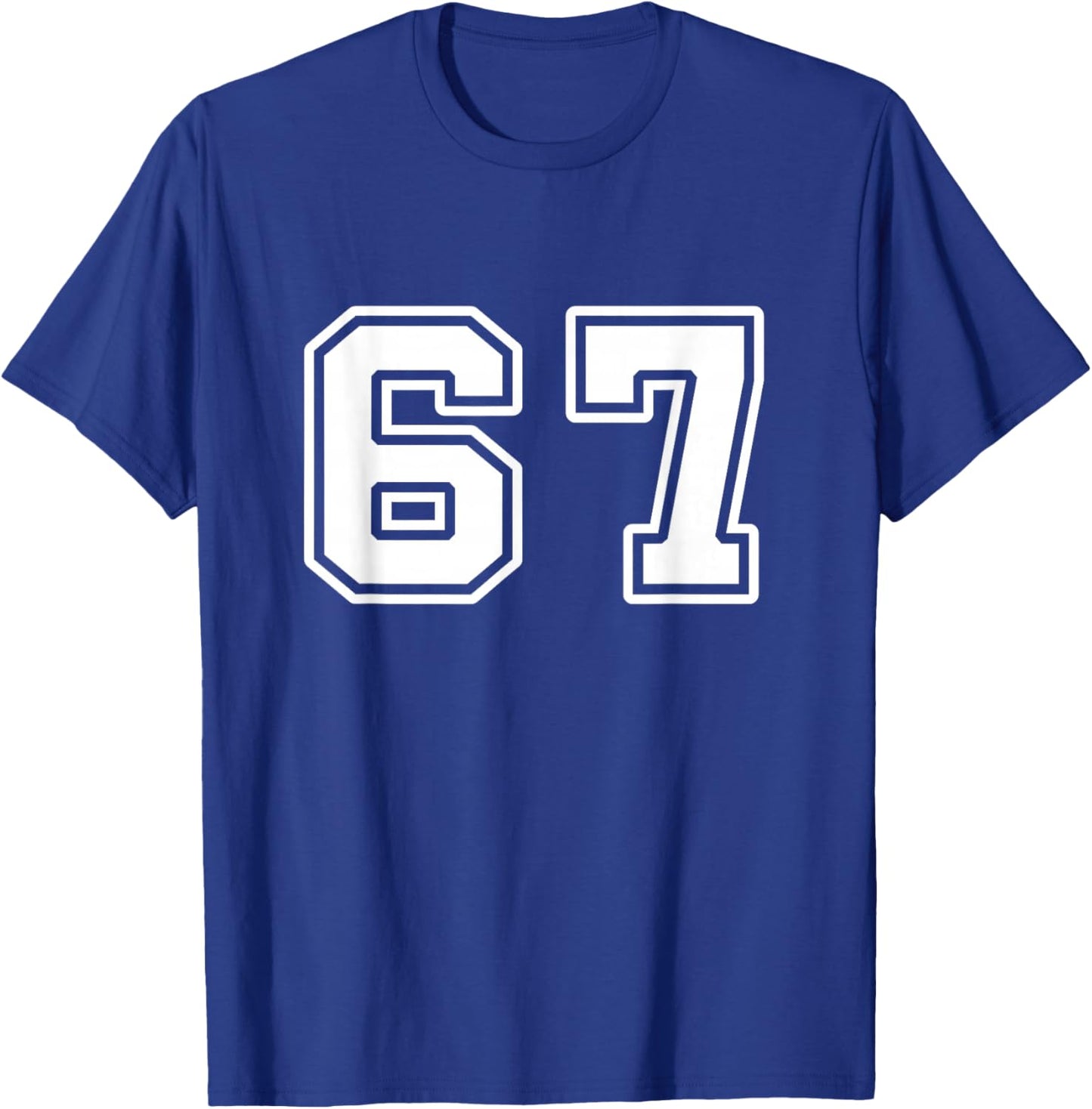 Six Seven 6 7 Meme 67 T-Shirt - T-Shirt | Royal