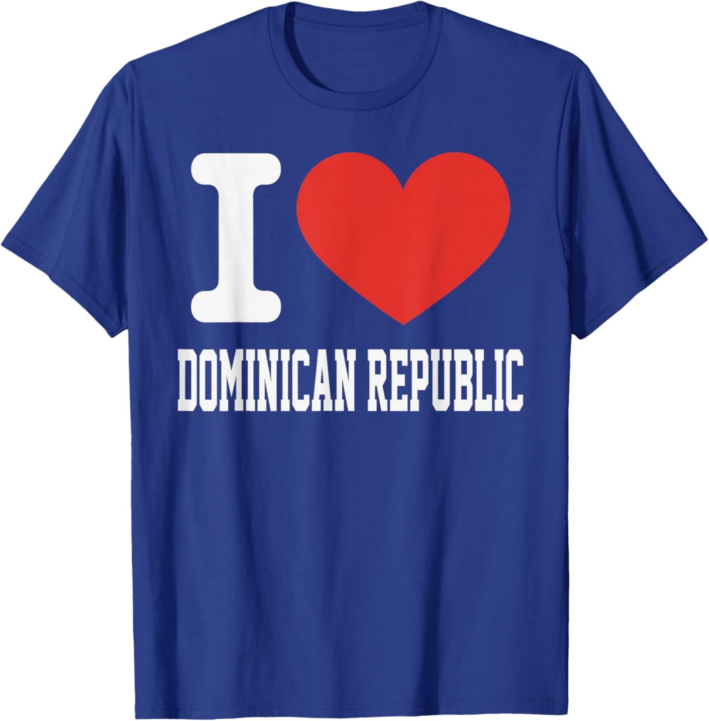 I Love Dominican Republic Heart Souvenir Lovers Pride Travel T-Shirt - T-Shirt | Royal
