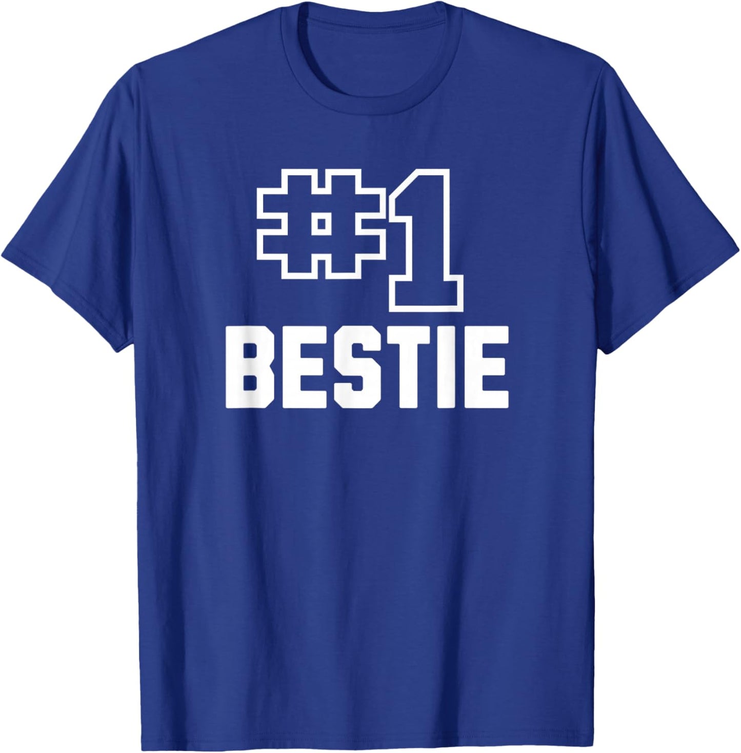 Number One Bestie Cute Friendship Design for Any Friends T-Shirt - T-Shirt | Royal