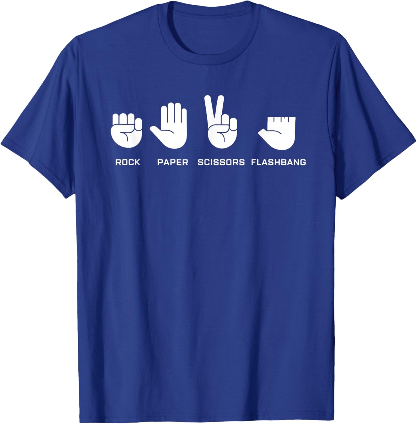 Rock Paper Scissors Flashbang Gamer Meme T-Shirt - T-Shirt | Royal