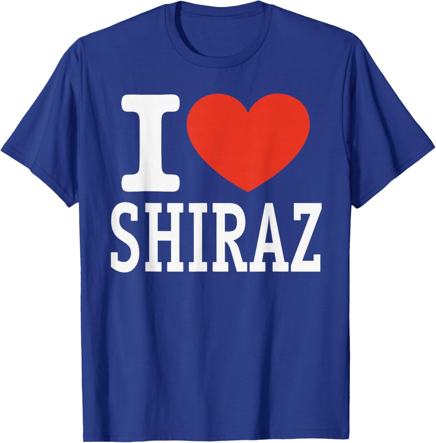 I Love Shiraz City Heart Graphic Souvenir Travel T-Shirt - T-Shirt | Royal