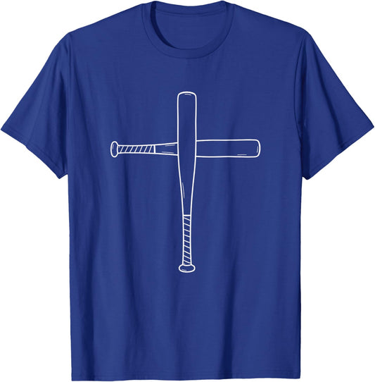 Christian Baseball Cross Faith - Jesus & Baseball Ministry T-Shirt - T-Shirt | Royal