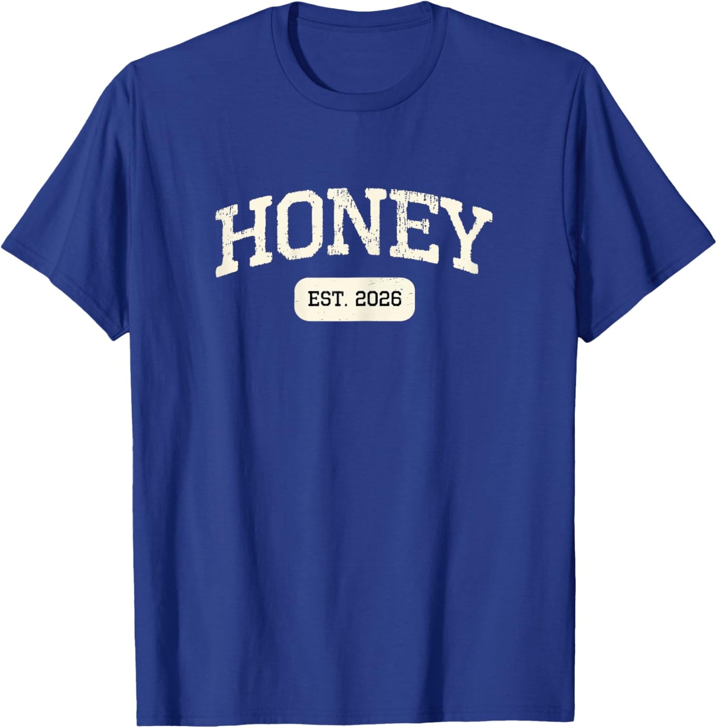 New Honey Est 2026 1st First Time Pregnancy Announcement T-Shirt - T-Shirt | Royal