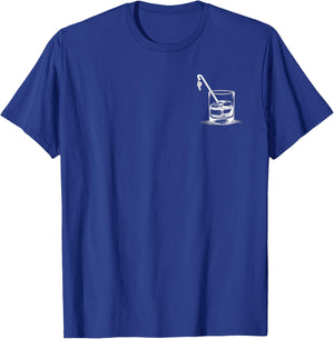 Here's to It! Whisky Glass with Whistle Swizzle Stick Toast T-Shirt - T-Shirt | Royal