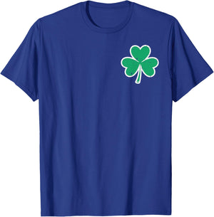 St Patricks Day Clover Pocket Saint Pattys Men Women Kids T-Shirt - T-Shirt | Royal
