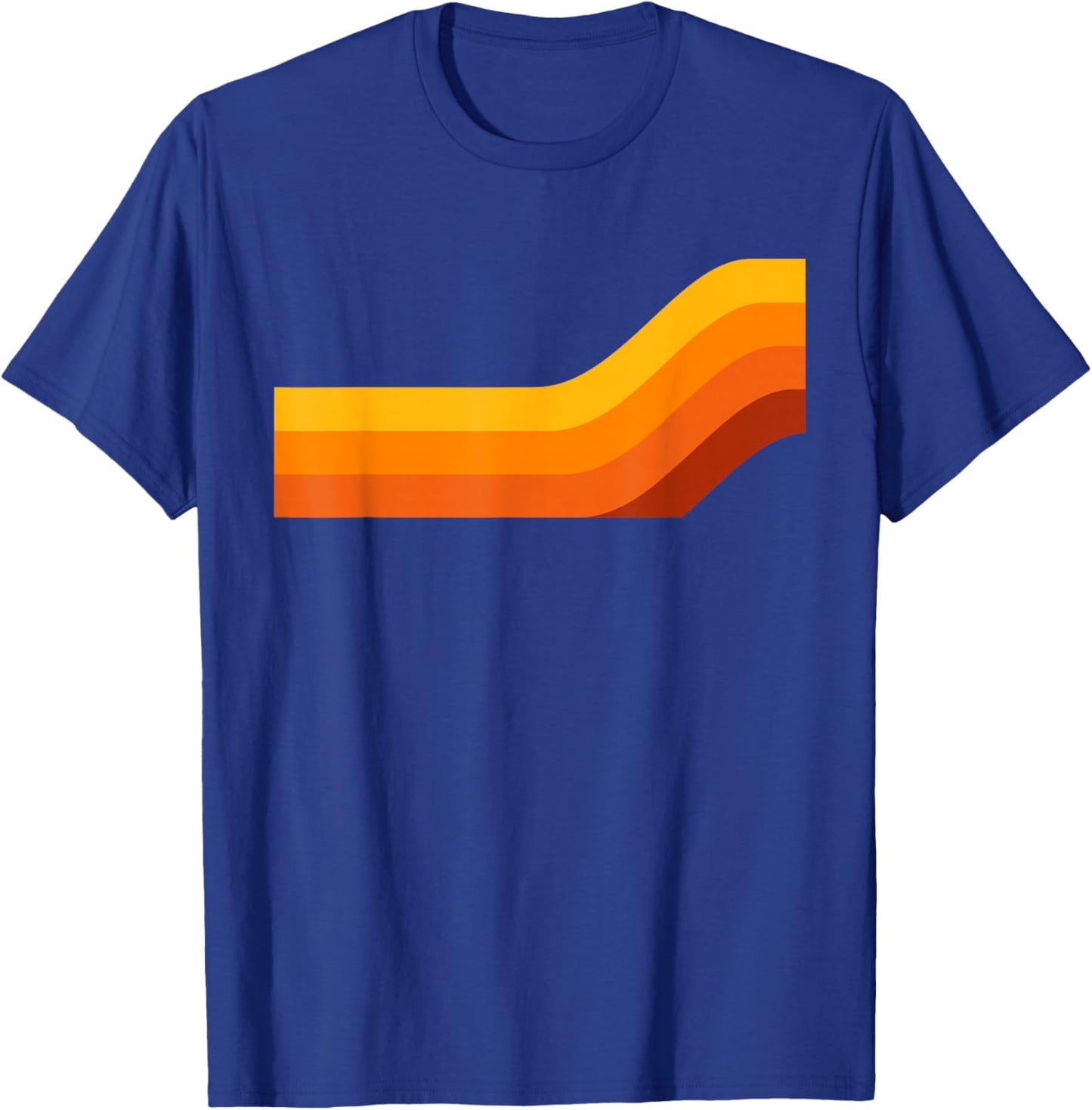 Pop Art, Retro, 1960s Vintage Modernism Graphic, Stripes T-Shirt - T-Shirt | Royal